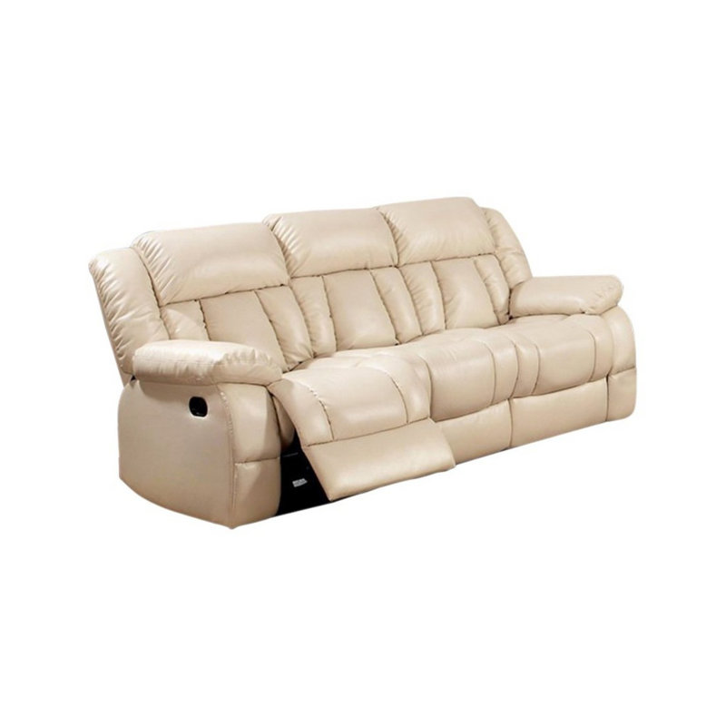 Canapé en cuirette avec 2 fauteuils inclinables Patao