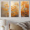 «Golden Autumn Forest Harmony», ensemble de salon art mural forêt