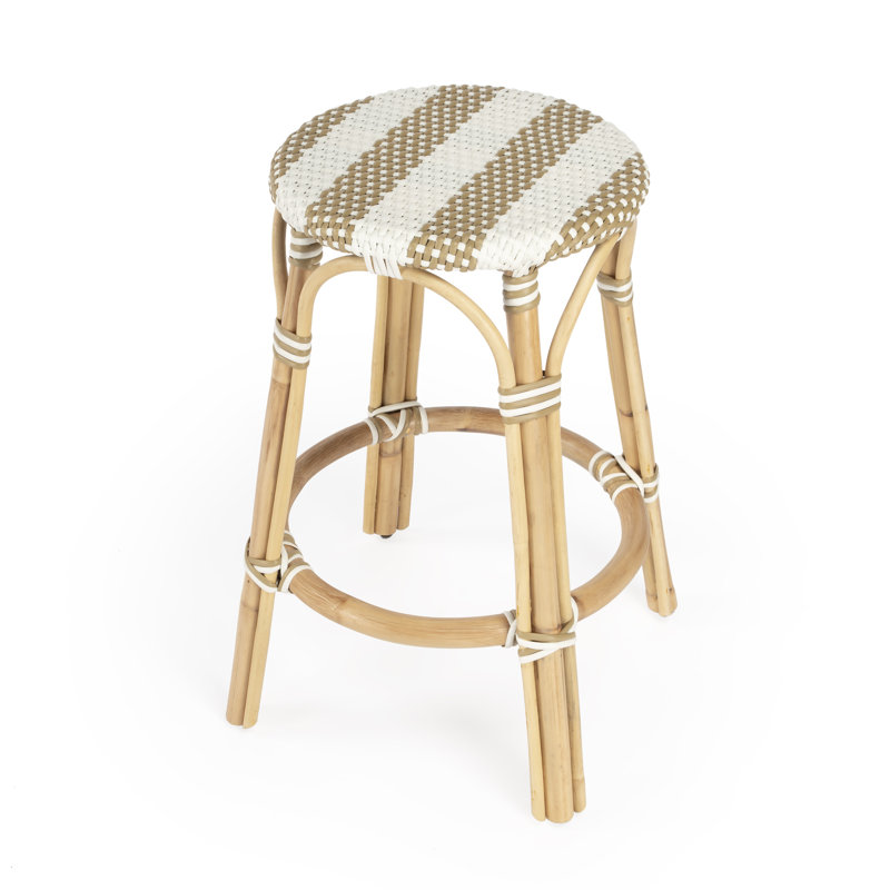 Tabouret de bar et de comptoir en rotin tissé à la main Alastair, Tabouret de bar (siège d'une hauteur de 30 po)