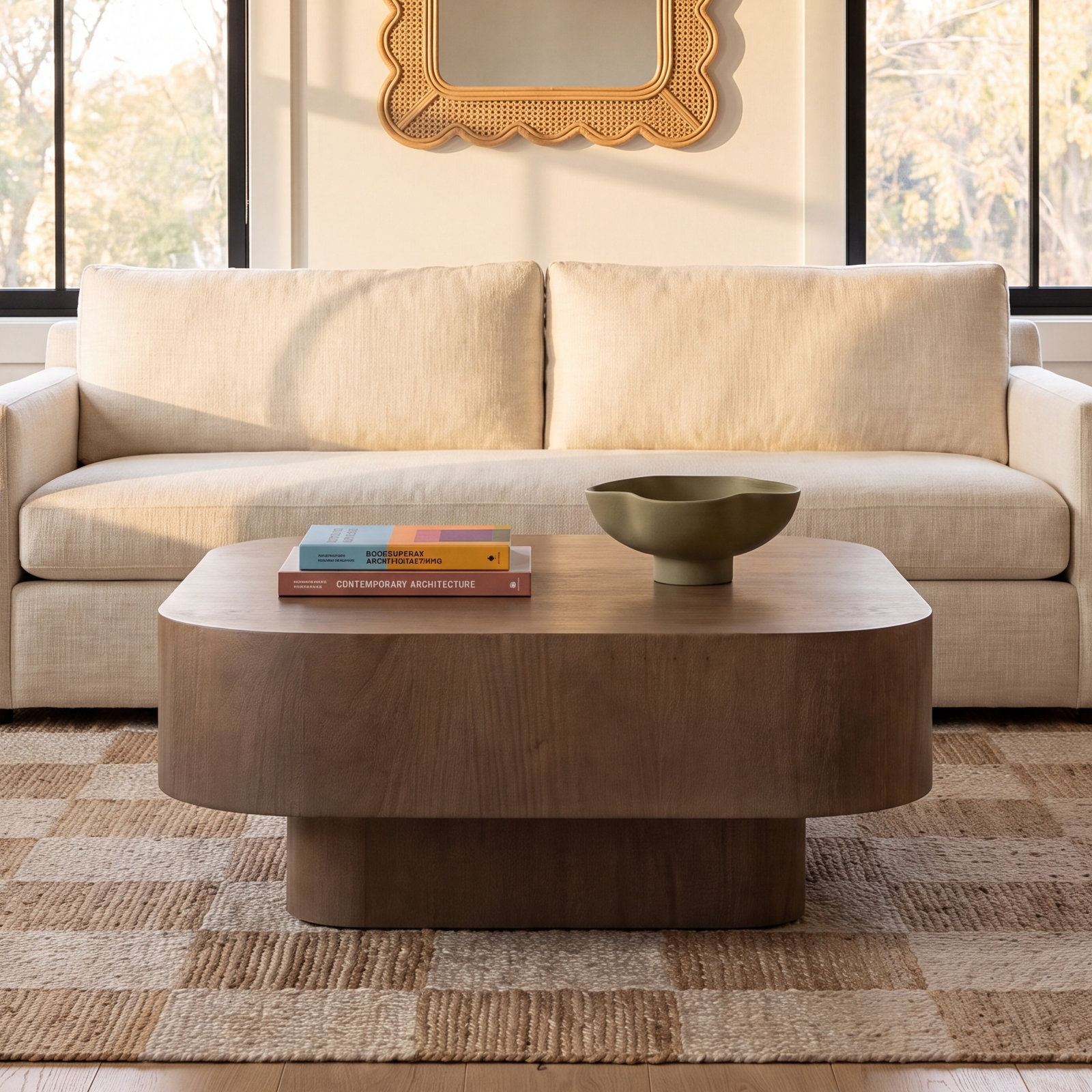 Bronwood Single Coffee Table, Warm Umber Burl