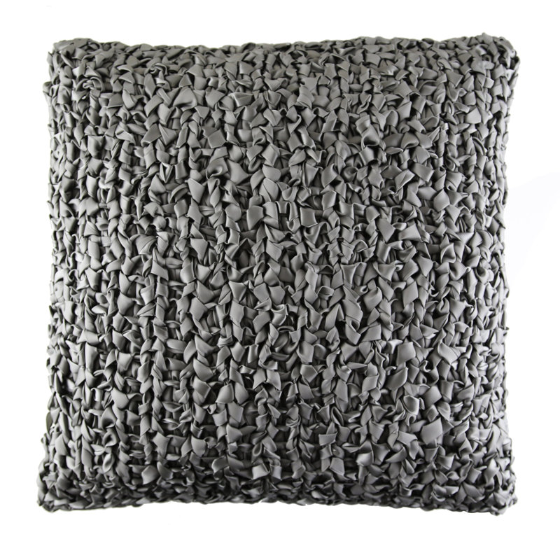 Square Pillow Cover & Insert, Dark Gray