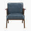 Chaise d'appoint Mid-Century moderne de 26,5 po Granby - Revêtement en similicuir facile d'entretien, structure en bois d'hévéa massif durable-1519185754-1520925121