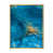 Toile avec cadre flottant or