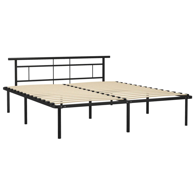 Barlas Bed, 160 x 200 cm, black