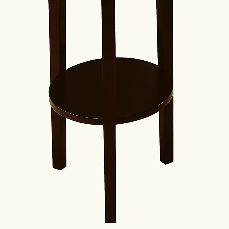 Coffee-colored round decorative table