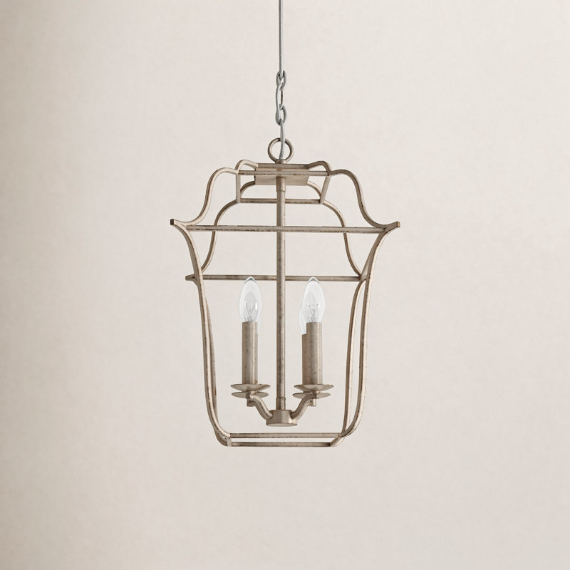 Lark 6-Light Chandelier, Feuille d'argent Century, 4, H 20 po x l 14 po x P 14 po