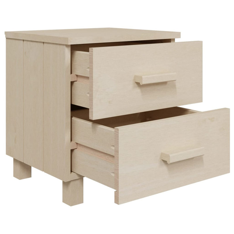 Gwendy 40cm W Bedside Table, Honey Brown