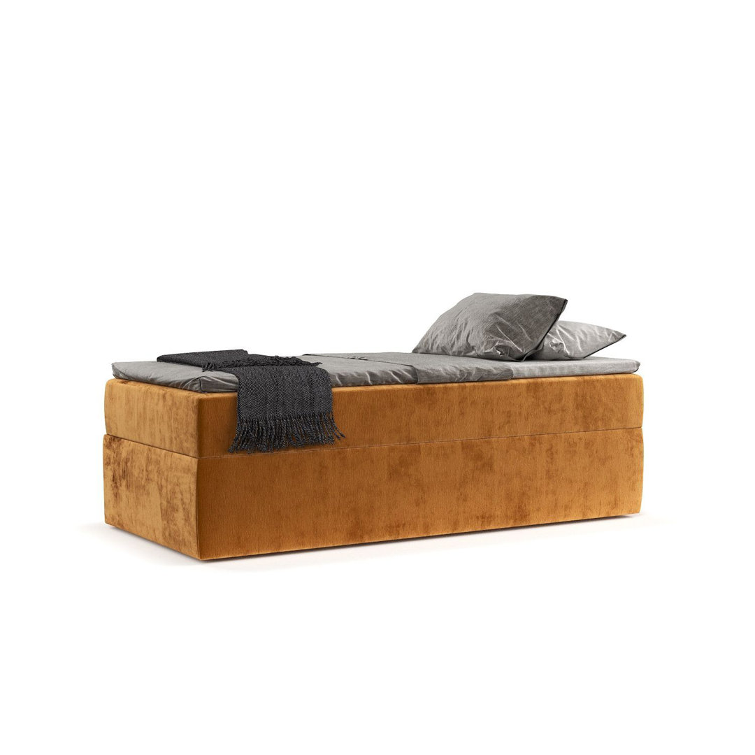 Boxspringbett Arden mit Bonellmatratze und Topper