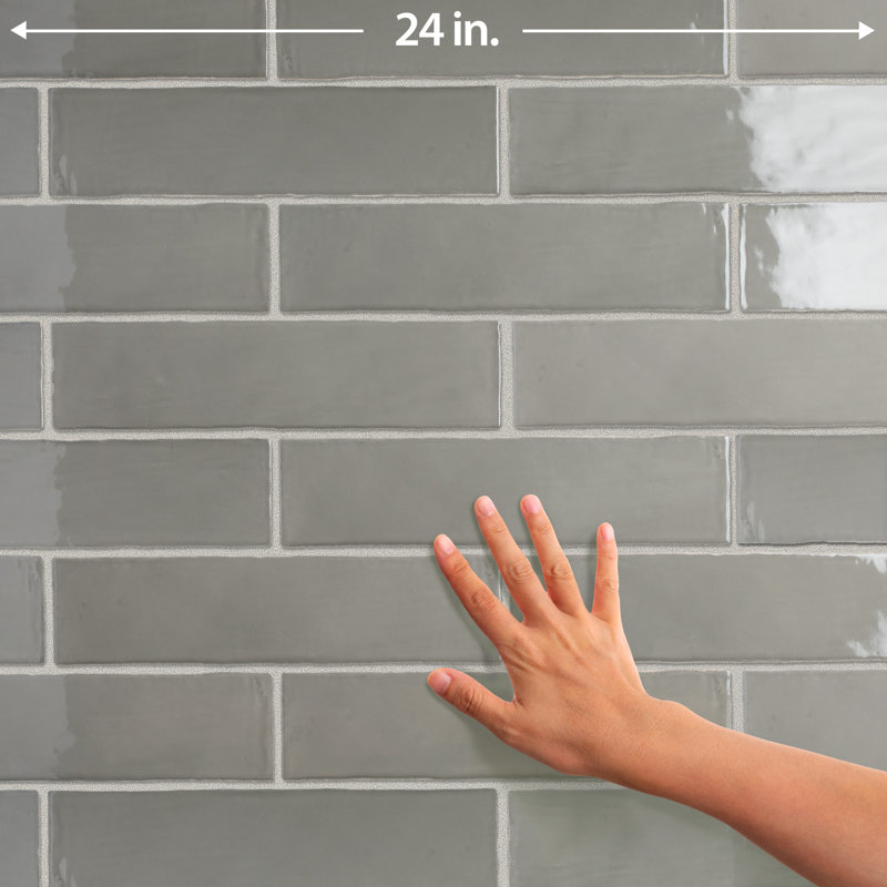Chester 3" x 12" Ceramic Field Tile in Grey
