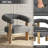Mamanbai Modern Barrel Back Accent Chair with Solid Wood Three-Leg Frame-2050807022