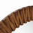 Rustic Oak Wood Textured Round Wall Mirror, 29” Decorative Home Accent