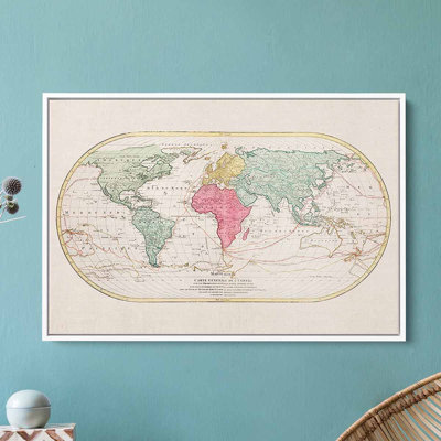 Vivier multicolore carte du monde, art sur toile, toile sur toile