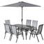 Ensembles de salle à manger de patio modernes, métal durable et filet, expérience extérieure relaxante
