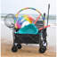 Mini chariot de plage pliable de jardinage de chariot (noir + bleu)-128815587-128815589