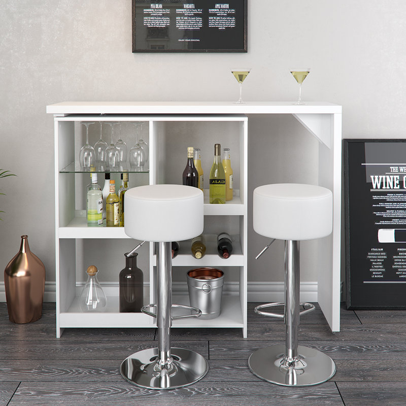 Lacheryl 138 cm Bar Set Bar Cabinet