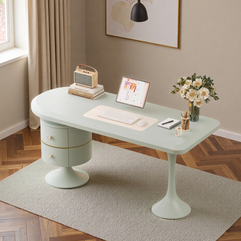 Bureau moderne, moderne, luxueux, épais, irrégulier et durable, H 29,52 po x l 55,11 po x P 23,62 po, Vert clair
