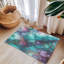 Tapis tressé à encre violet-bleu sarcelle-106464278