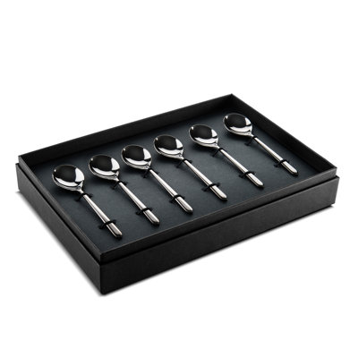 Linea Coffee Spoons Set - 6 Pieces - Black Gold