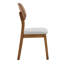 Ensemble de 2 chaises de salle à manger en bois massif de style Mid-Century moderne, finition noyer avec siège rembourré personnalisable-1316137593-1316137595