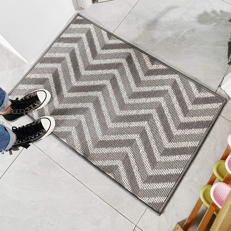 Beniamina Non Slip Indoor Doormat, Rectangle 50.8cm W x 78.7cm L, Grey