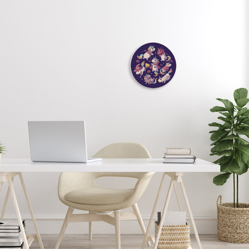 Plaque murale "Licornes d'Halloween" ludiques, design par EduEly Designs