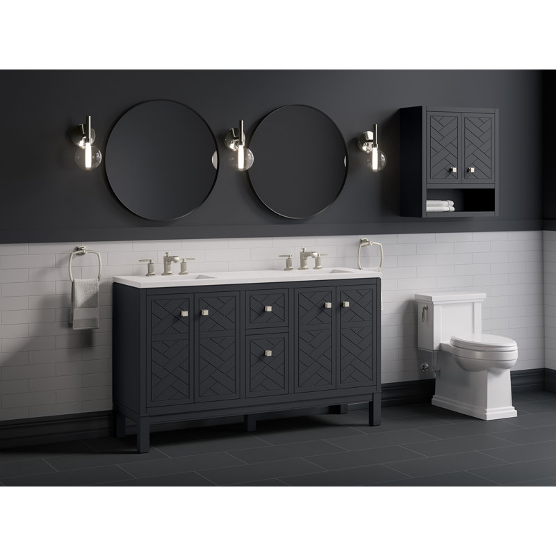 Beauxline 60-In Bathroom Vanity Set, Slate Gray