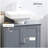 HOMCOM Under Sink Bathroom Cabinet with 2 Doors and Shelf, Pedestal Sink Bathroom Vanity Cabinet, Gray-852824512