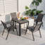 Ensemble de table et chaises d'extérieur en rotin pour osier tissé 5 pièces Ebern Designs