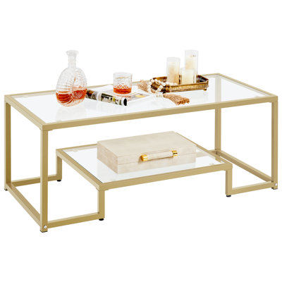 Ailer Glass Top Coffee Table
