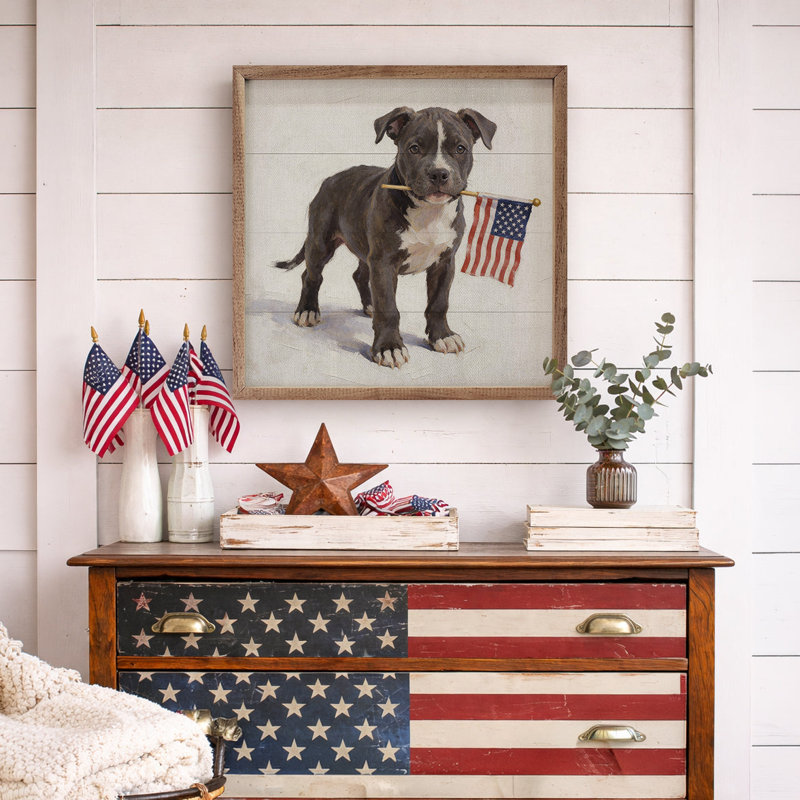 Patriotic Pets American Pit Bull Terrier, H 4 po x l 4 po