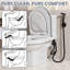 Vaporisateur de bidet, jet doux et jet, débit d'eau réglable, acier inoxydable résistant aux fuites, tuyau de 59 po-122065003