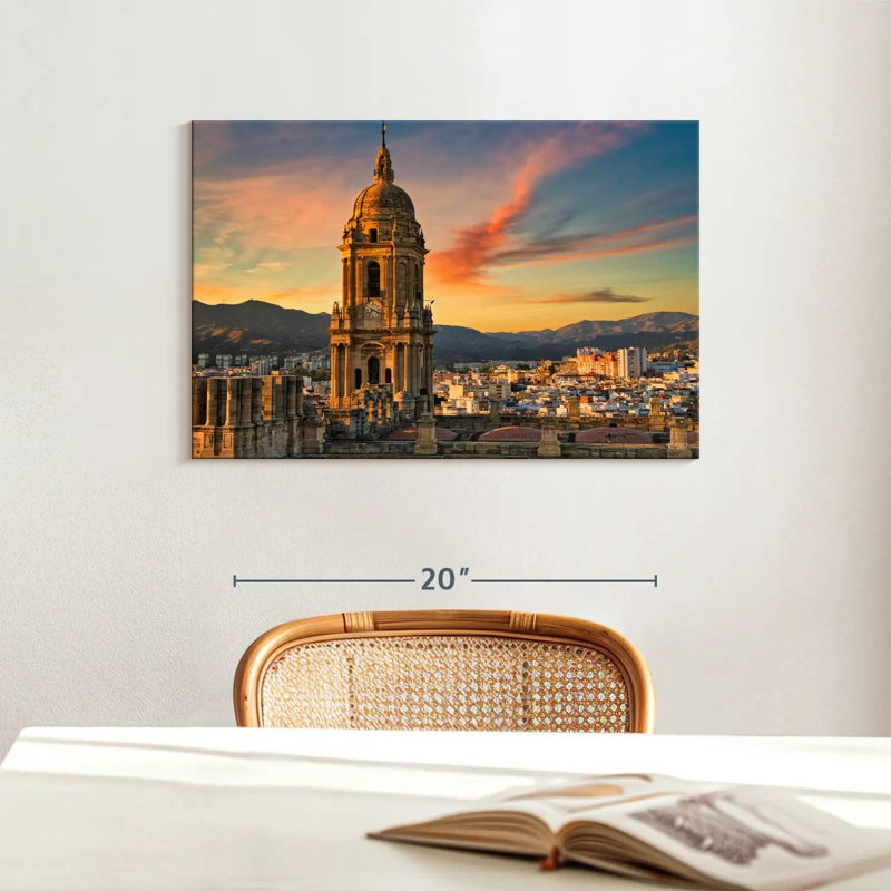 Cathédrale et paysage urbain Nicci, H 16 po x l 24 po