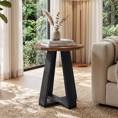 Round Side Table, Modern End Table For Living Room