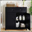 Armoire de rangement à porte de grange avec tiroir et tablette réglable - Buffet Farmhouse-309910253