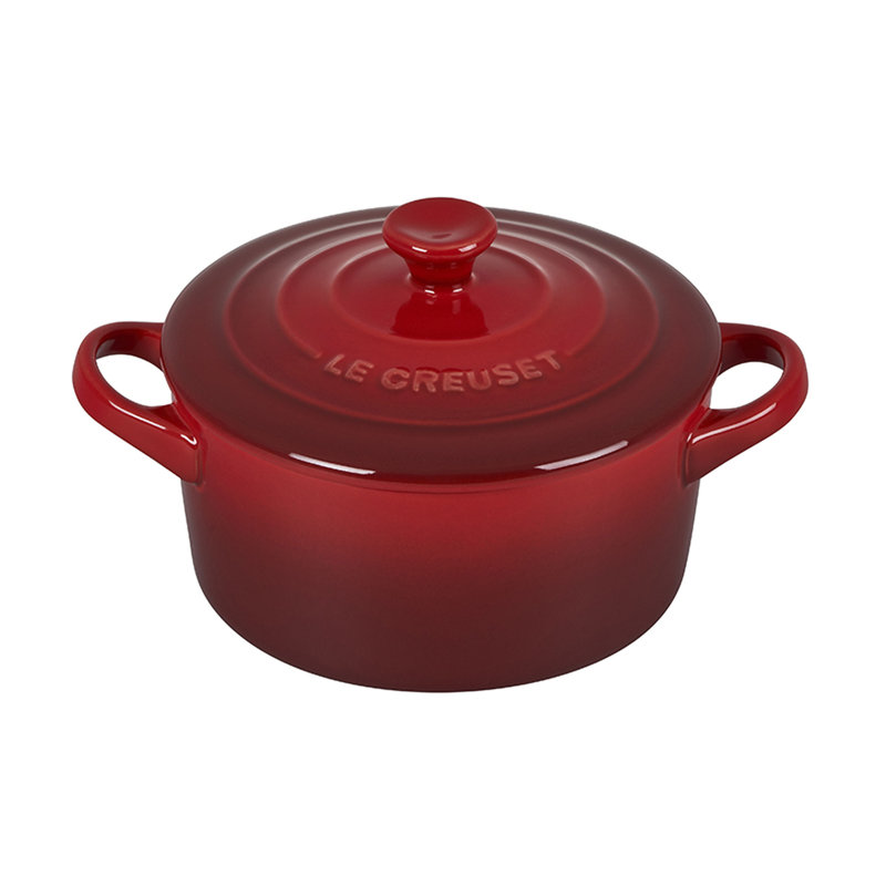 Le Creuset Stoneware Mini Round Cocotte, 14oz., Cerise