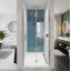 Porte de douche pivotante en verre trempé 34 po x 72 po Universal-120988543
