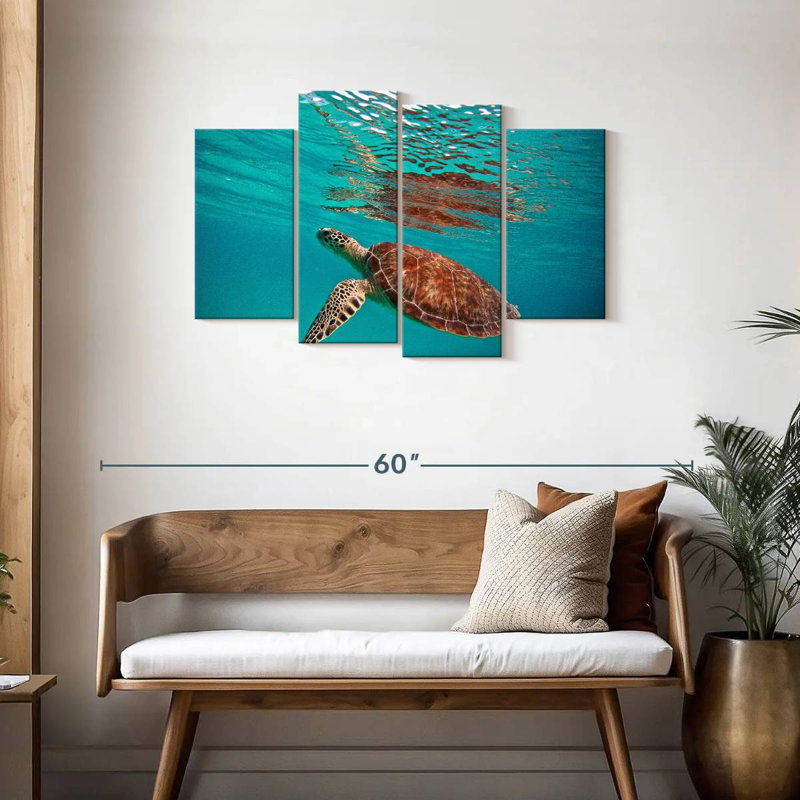 Floating Sea Turtle, 27" H x 43" W