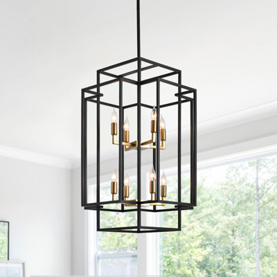 Lustre lanterne à plafond incliné 8 lumières Kandras 