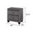 Sophia Modern Style Crystal Tufted 2-Drawer Nightstand Upholstered With Velvet Fabric Made With Wood In Gray-560313681