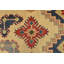 Tapis oriental en laine beige noué à la main 9 pi 10 po x 9 pi 3 po Kazak