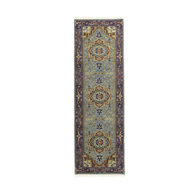 Shauskee Performance Floral  3X8 Wool Heriz Oriental Runner Rug