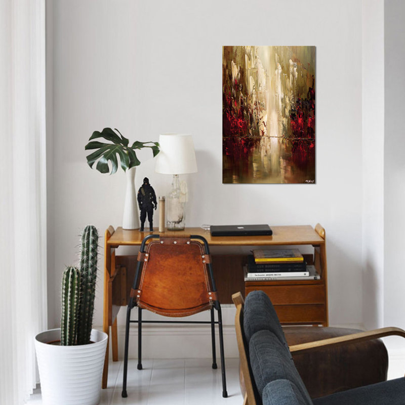 «Swiger Skyscrapers», reproduction sur toile, H 40 po x l 26 po x P 1,5 po, Toile tendue, Pas de tapis