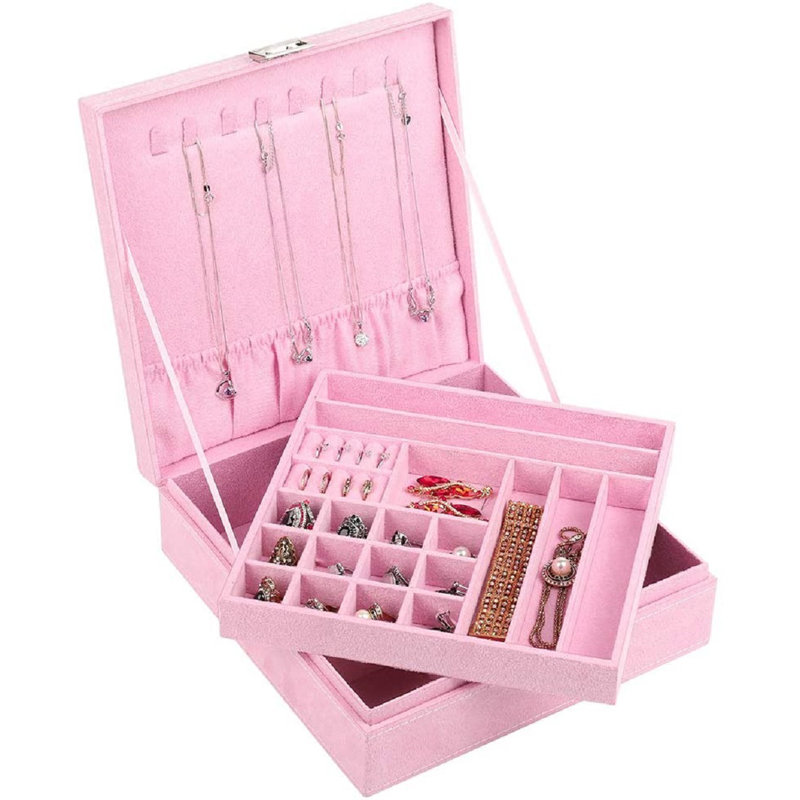 Jewellery Box + Portable, Pink