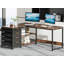 Bureau d'ordinateur en L 59 po avec tiroirs et tablettes de rangement (sans la chaise)-8353770