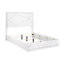 Tête de lit blanche à finition blanche avec détails décoratifs géométriques 1pc-1706758614