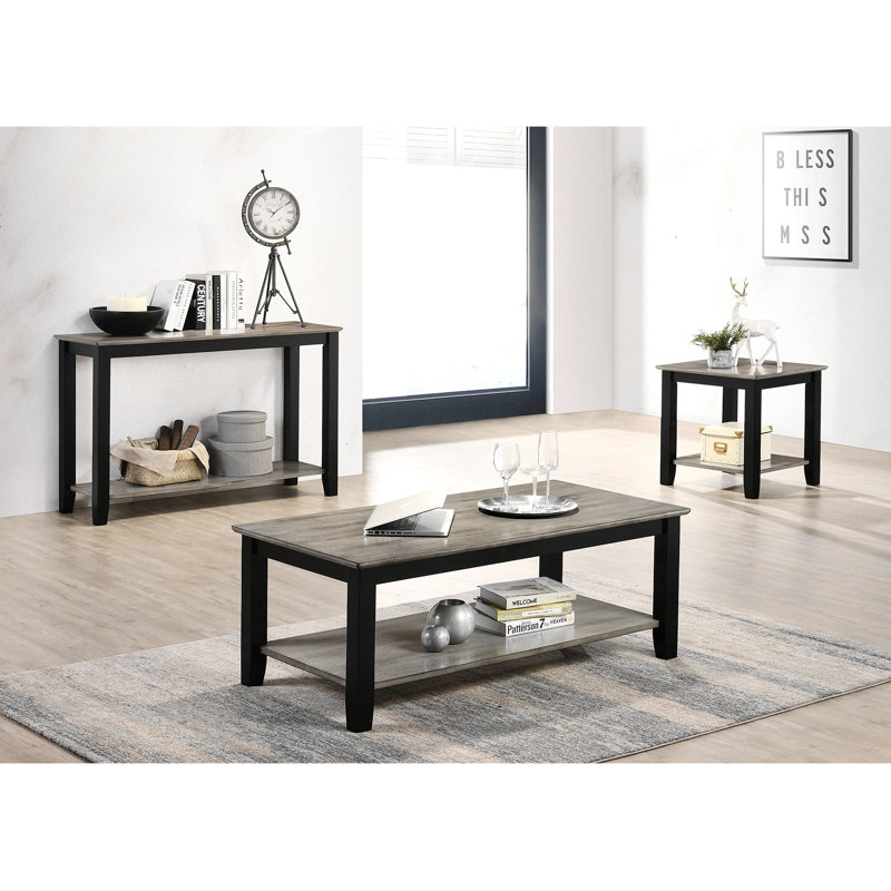 Rangement pour table de bout Ashariah, Marron foncé
