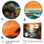 «Coastal Collage At Sunset II», reproduction d'art sur toile-1081783426-1081783429