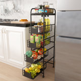 Metal Rolling Utility Cart with Wheels, 41''x15''x10''