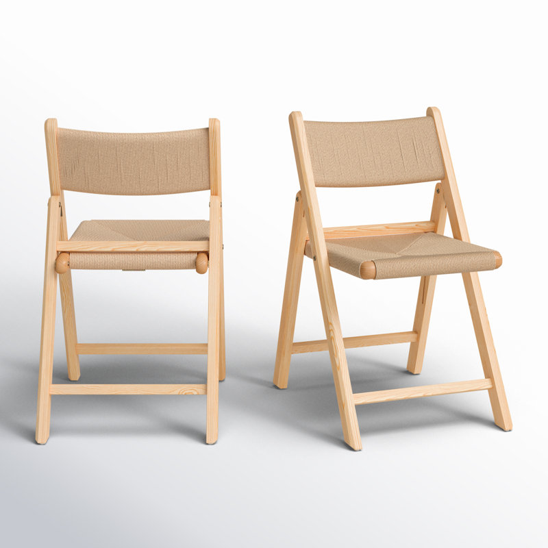 Chaise pliante Letta, Naturel
