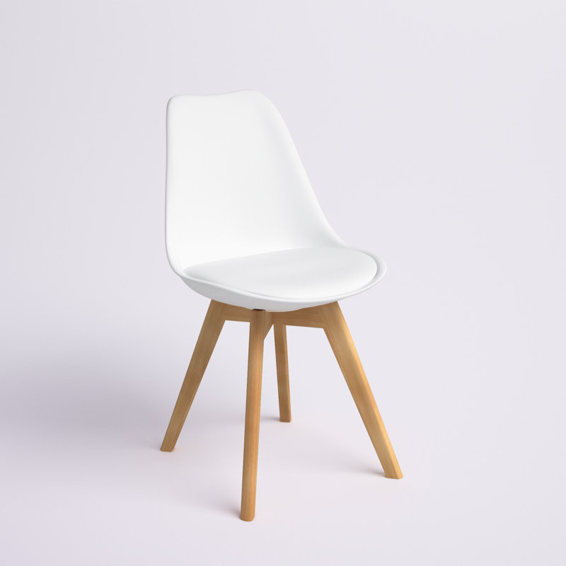 Chaise d'appoint en polyuréthane Hermina, Blanc